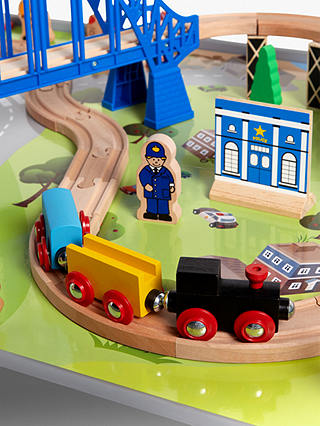 Partners Wooden Train Track Table, Is John Lewis Wooden Train Set Compatible With Brioche