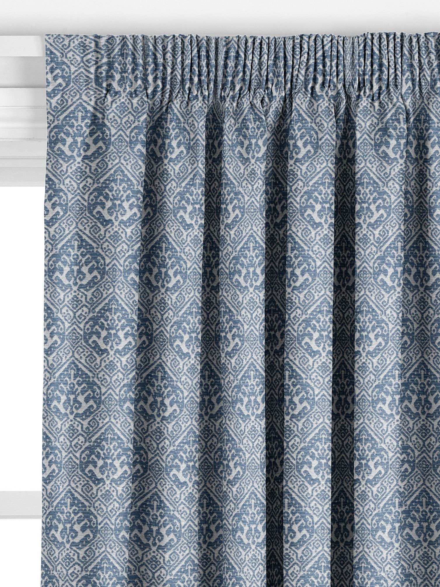 John Lewis Mateo Made to Measure Curtains, Indian Blue