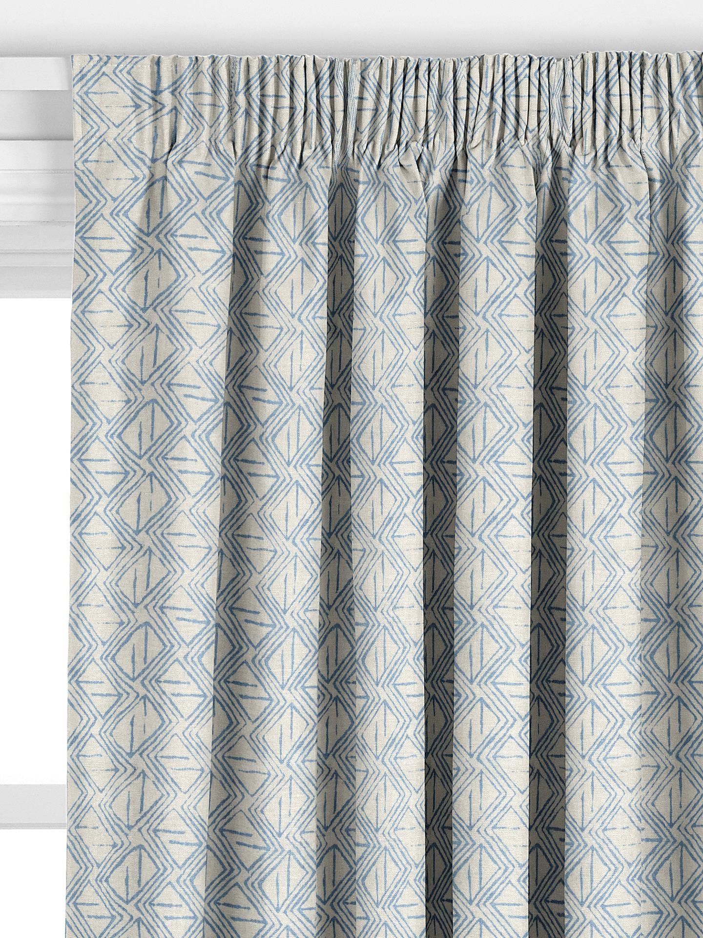 John Lewis Ikeda Made to Measure Curtains, Indian Blue
