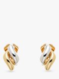 Emma Holland Diamond Shape Clip-On Stud Earrings, Gold/Silver