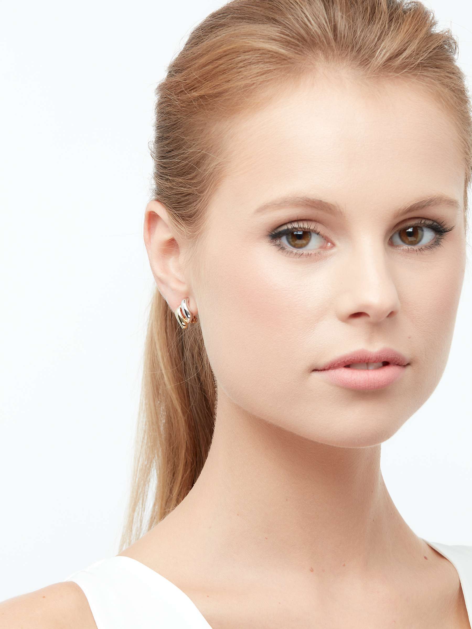 Buy Emma Holland Diamond Shape Clip-On Stud Earrings, Gold/Silver Online at johnlewis.com