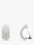 Emma Holland Textured Curve Clip-On Stud Earrings, Silver
