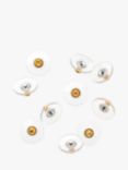Emma Holland Round Earring Backs, Gold/Clear