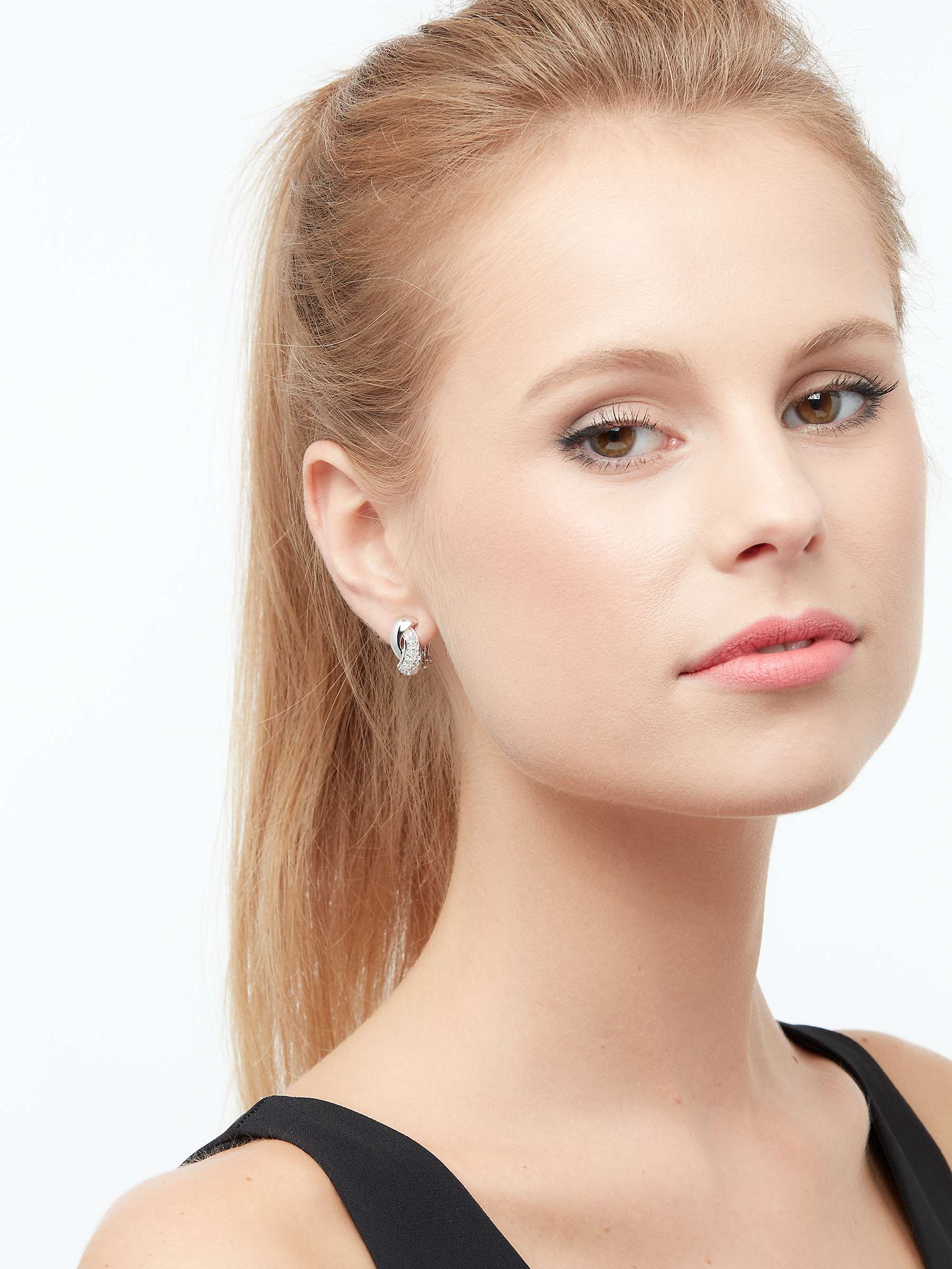 Buy Emma Holland Swarovski Crystal Twist Clip-On Stud Earrings Online at johnlewis.com