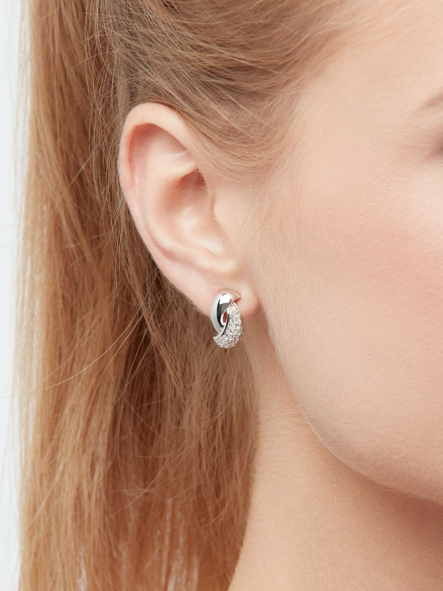 Buy Emma Holland Swarovski Crystal Twist Clip-On Stud Earrings Online at johnlewis.com
