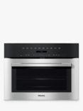 Miele H7140BM Built-In Combination Microwave Oven, Clean Steel