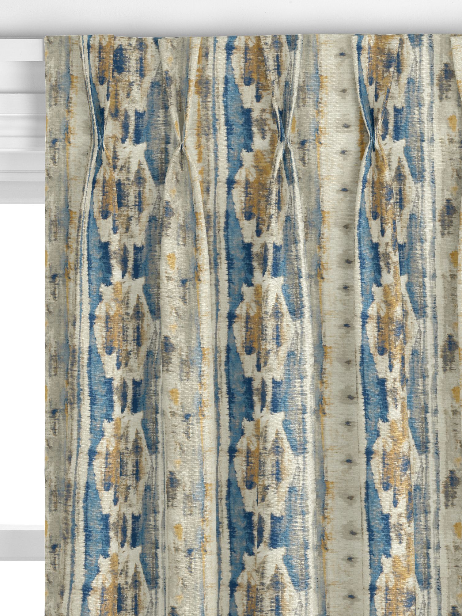 John Lewis Aquaria Made to Measure Curtains, Indian Blue