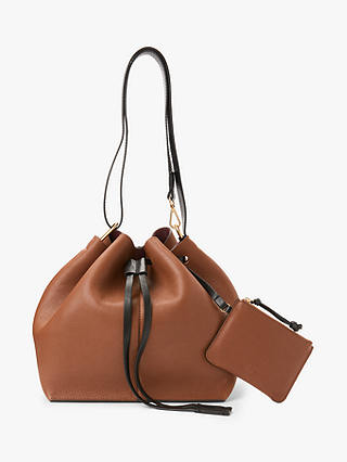 AND/OR Tulum Leather Drawstring Shoulder Bag