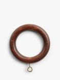 John Lewis Wood Curtain Rings, Dia.35mm, Set of 6, Espresso