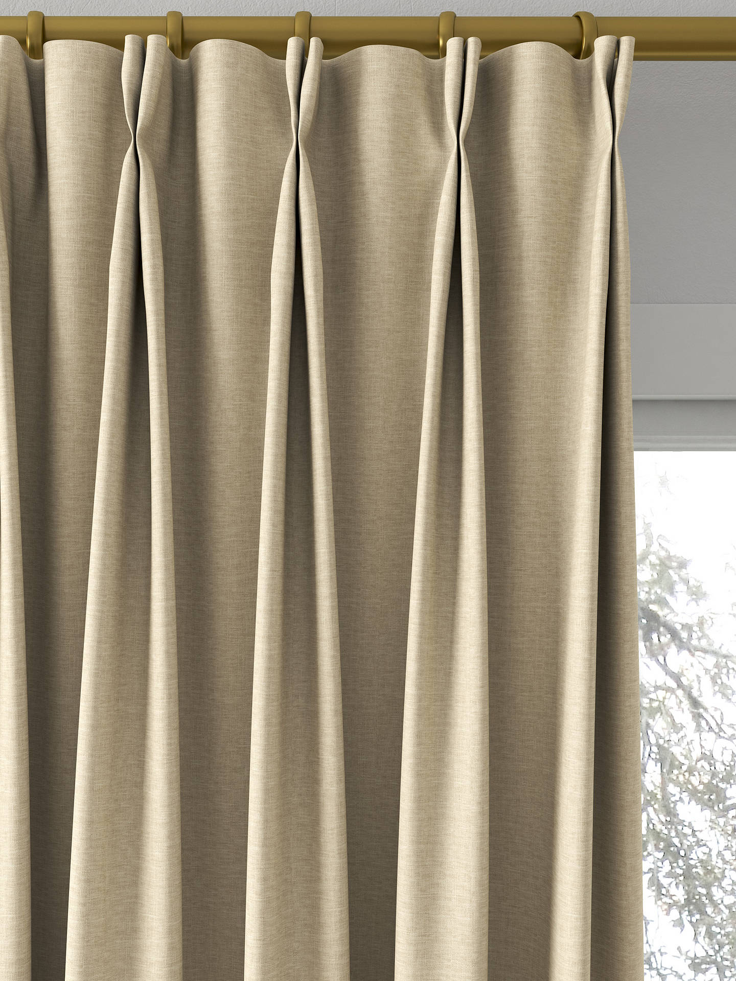John Lewis Cotton Blend Made to Measure Curtains, Natural
