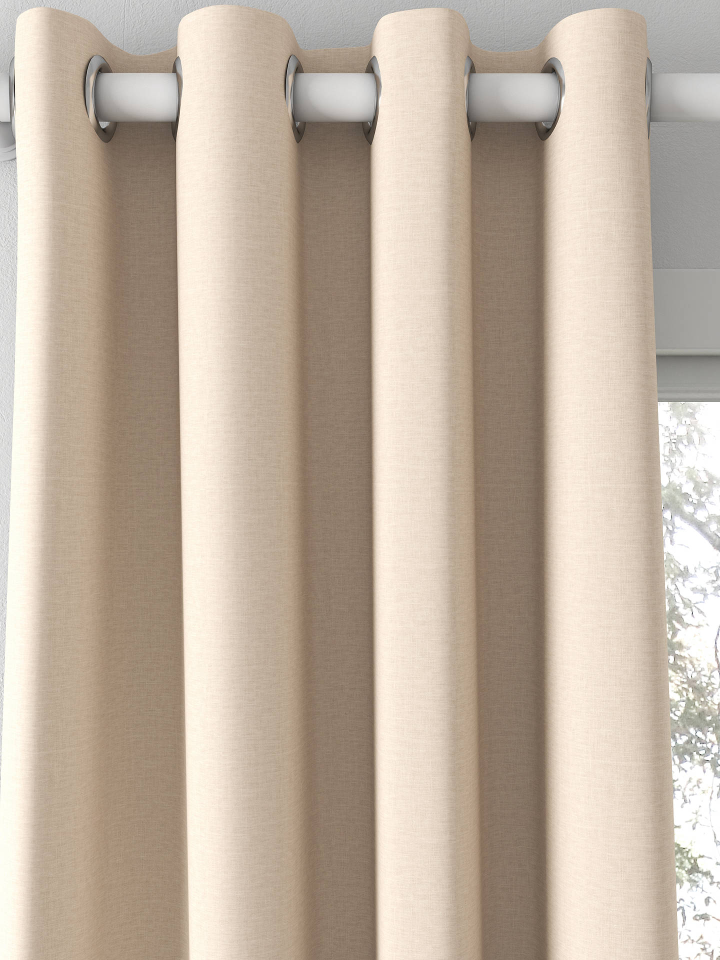 John Lewis & Partners Cotton Blend Made to Measure Curtains, Putty