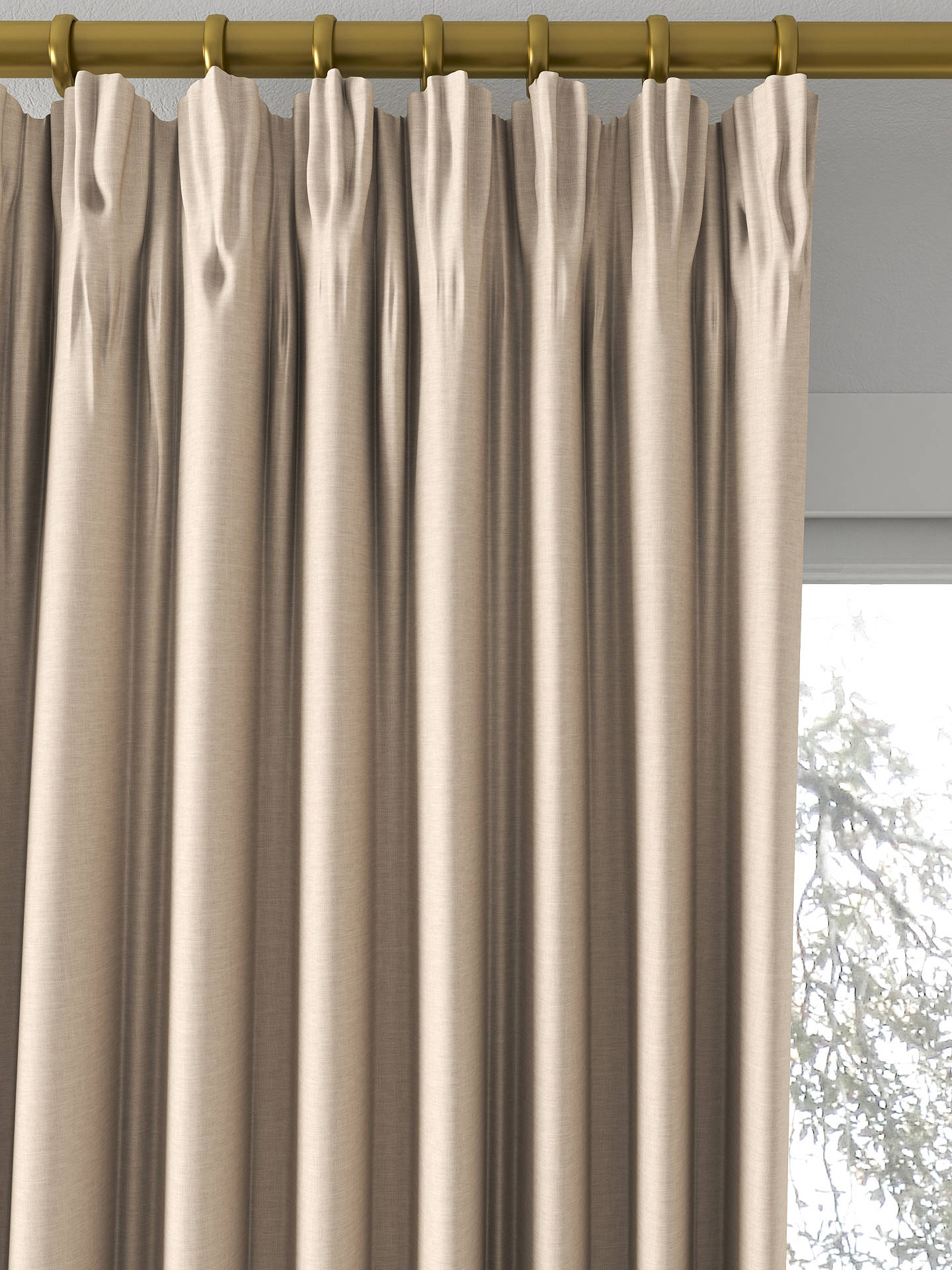 John Lewis Cotton Blend Made to Measure Curtains, Putty