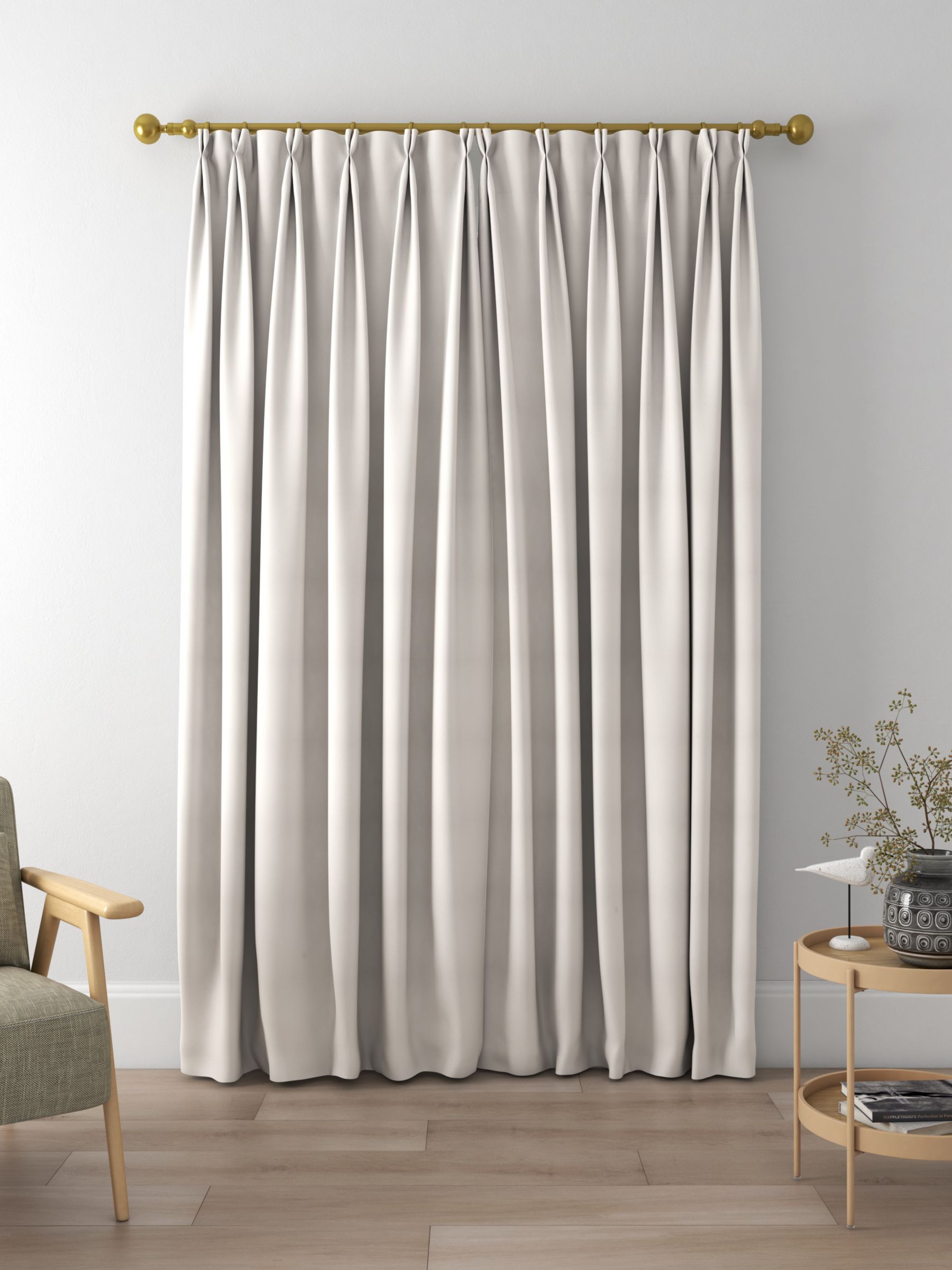 John Lewis Cotton Blend Made to Measure Curtains, Lily
