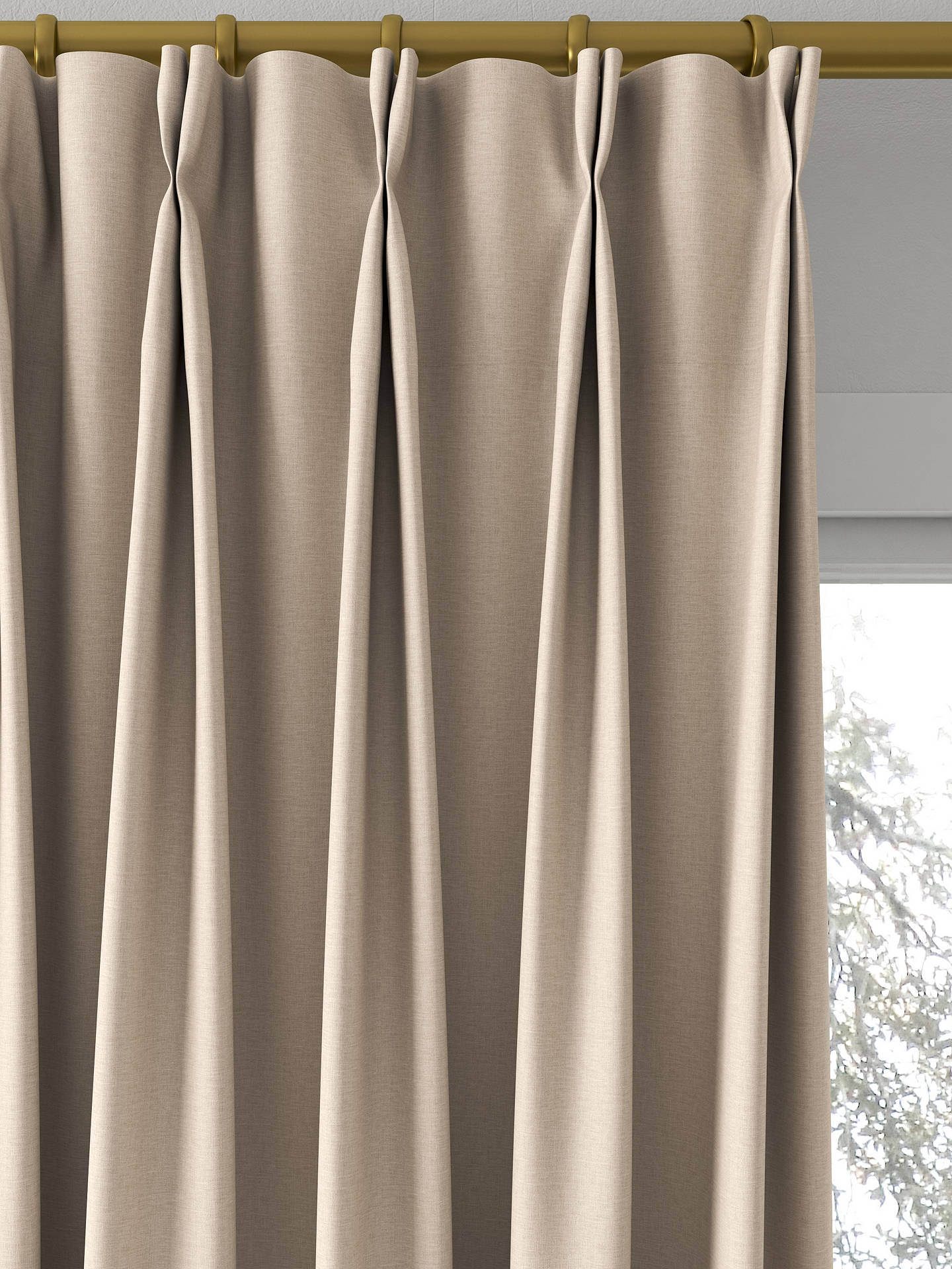 John Lewis Cotton Blend Made to Measure Curtains, Dark Putty