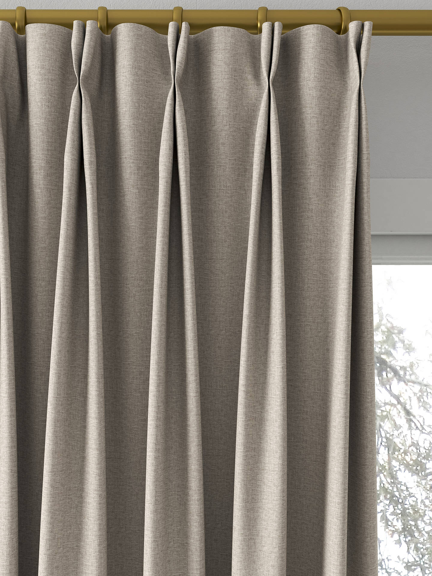 John Lewis Cotton Blend Made to Measure Curtains, Fawn