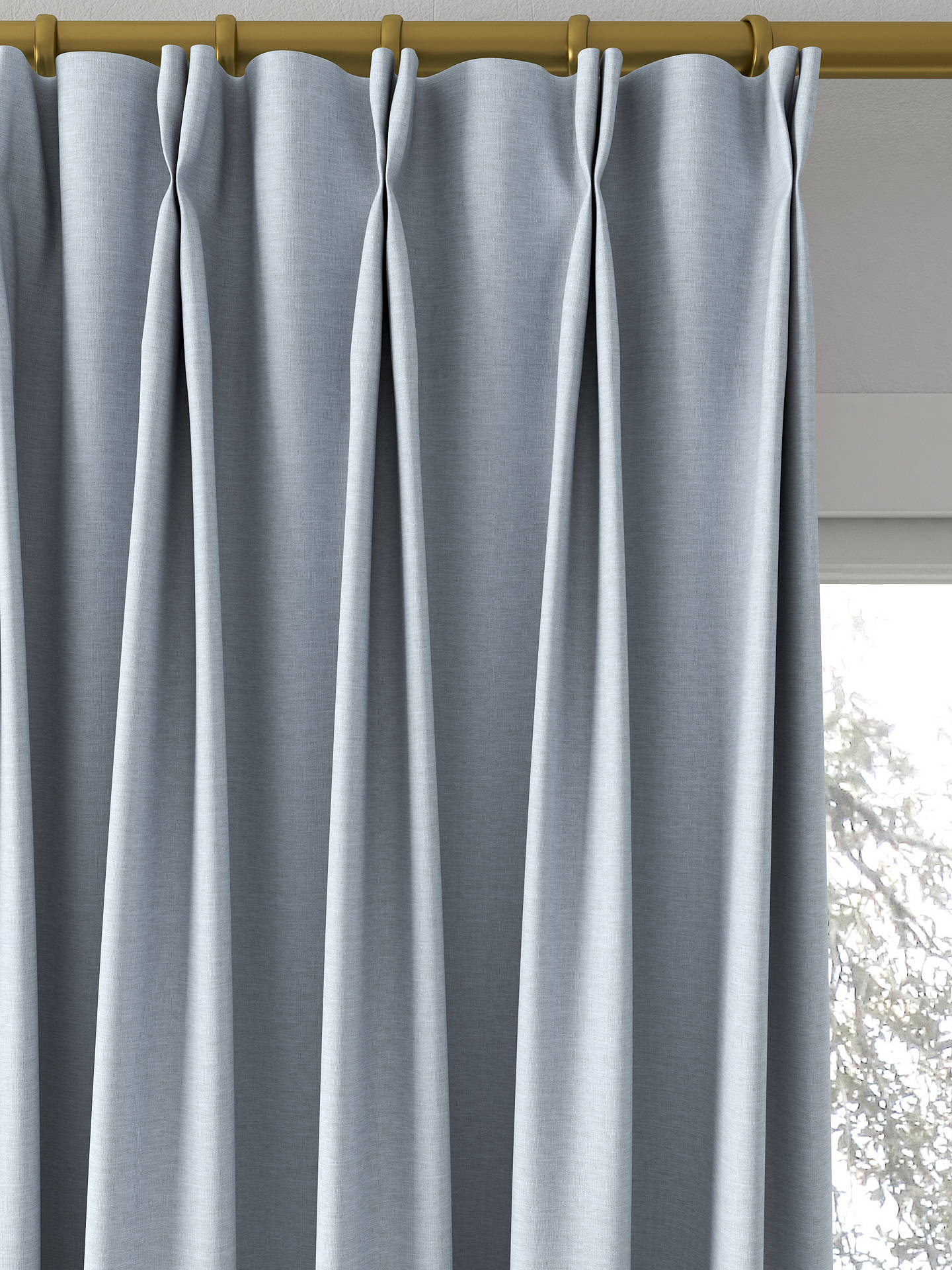 John Lewis Cotton Blend Made to Measure Curtains, Sky