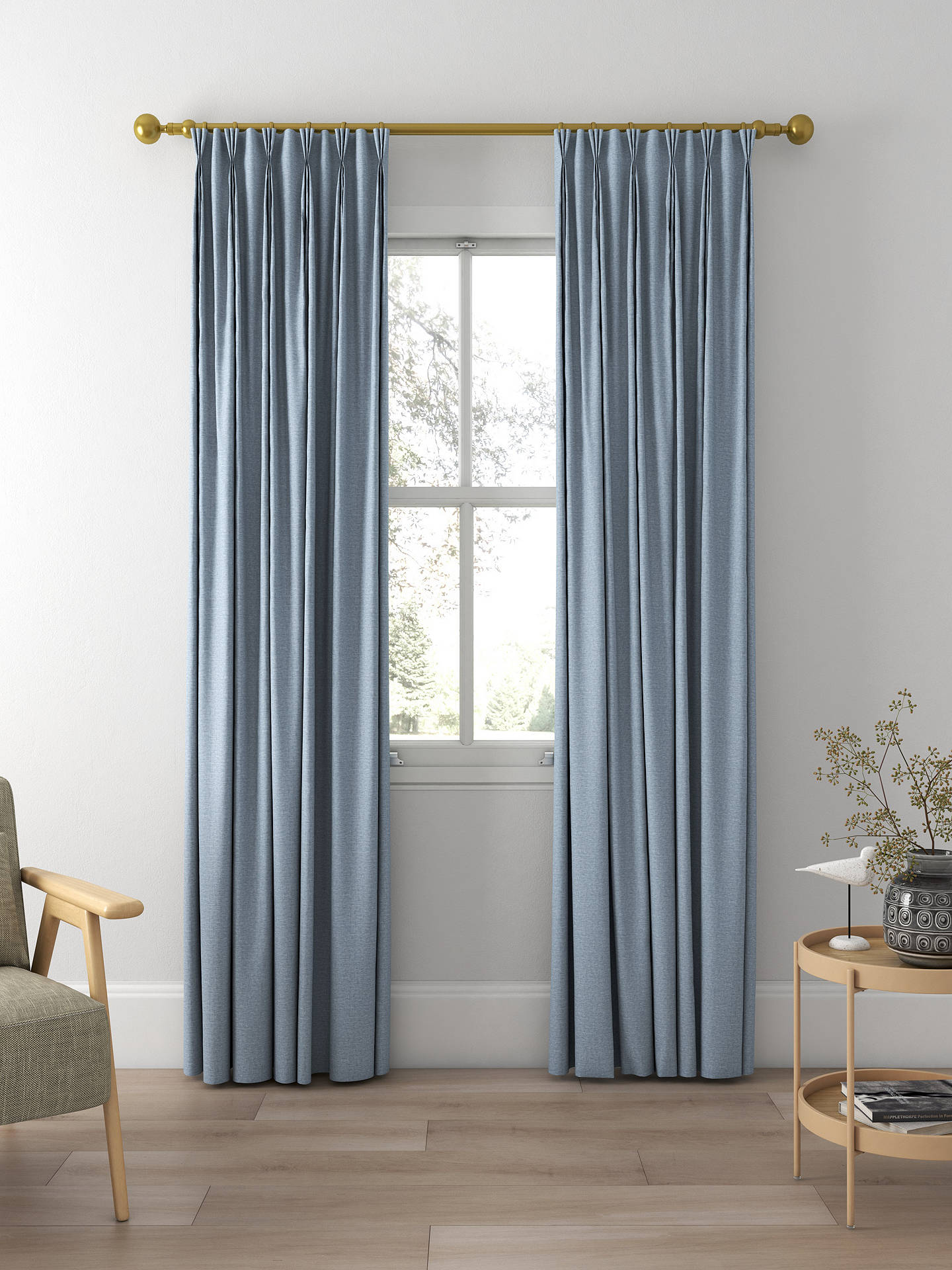 John Lewis Cotton Blend Made to Measure Curtains, Thistle