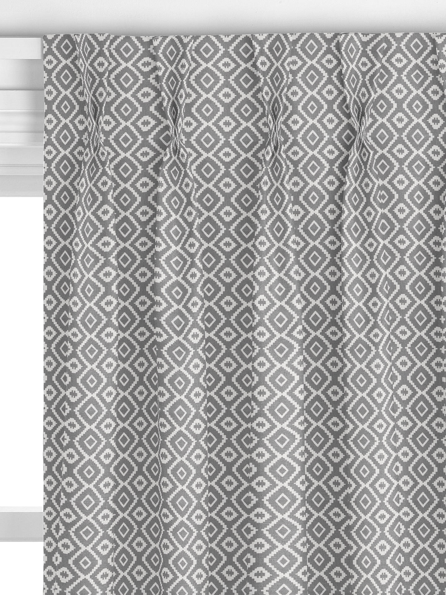 John Lewis John Lewis Nazca Lined Pair Eyelet Curtains Grey W167xD137 