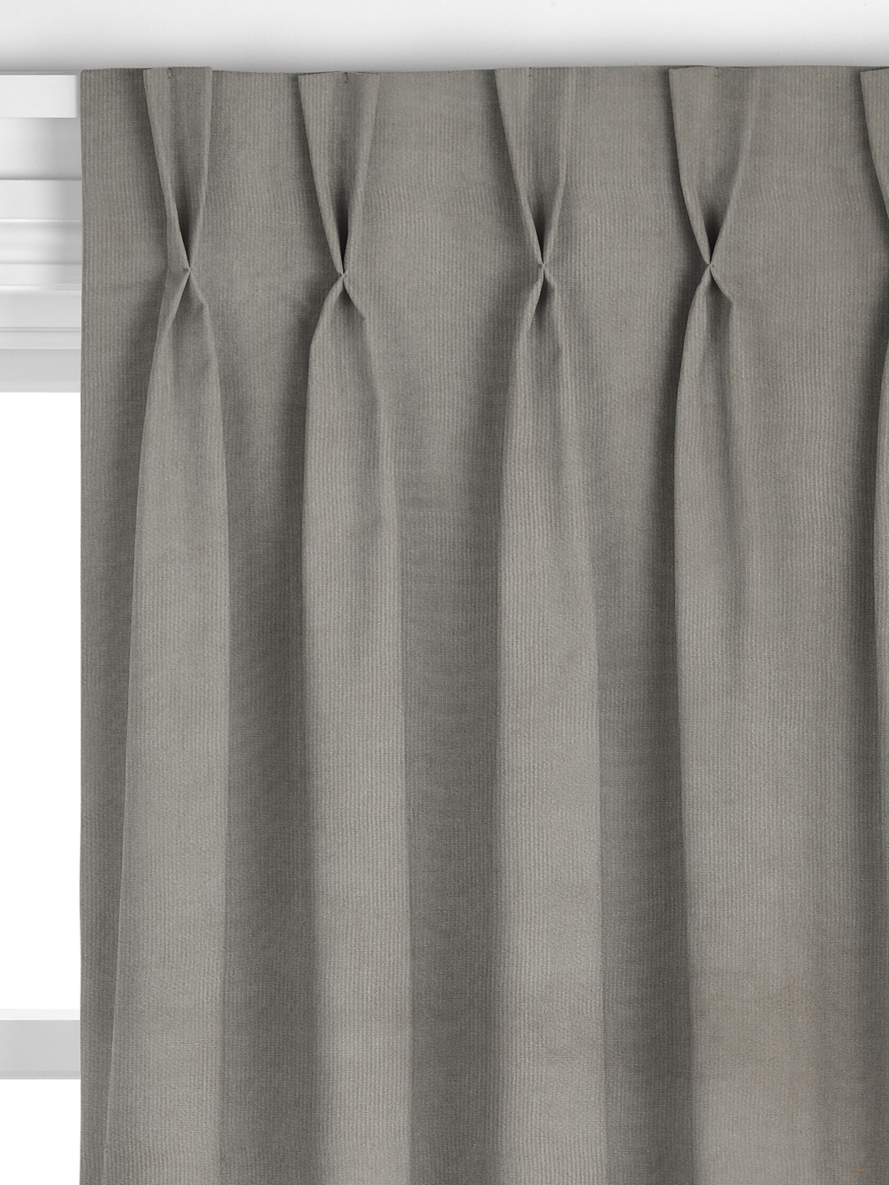 John Lewis Knitted Velvet Made to Measure Curtains, Fog