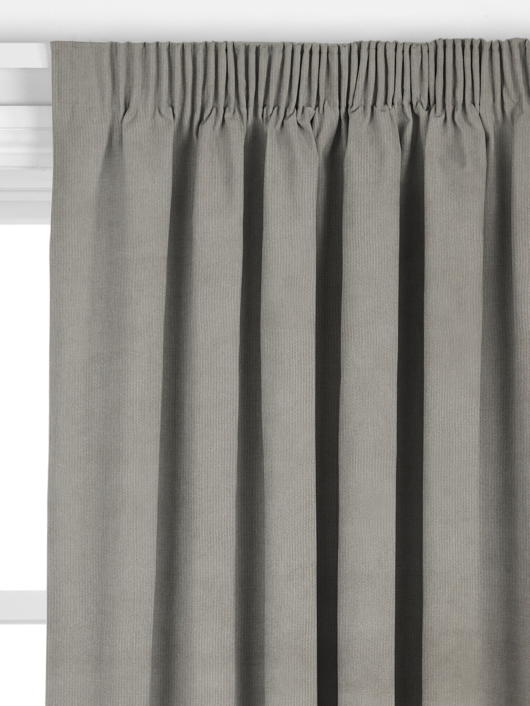 John Lewis Knitted Velvet Made to Measure Curtains, Fog