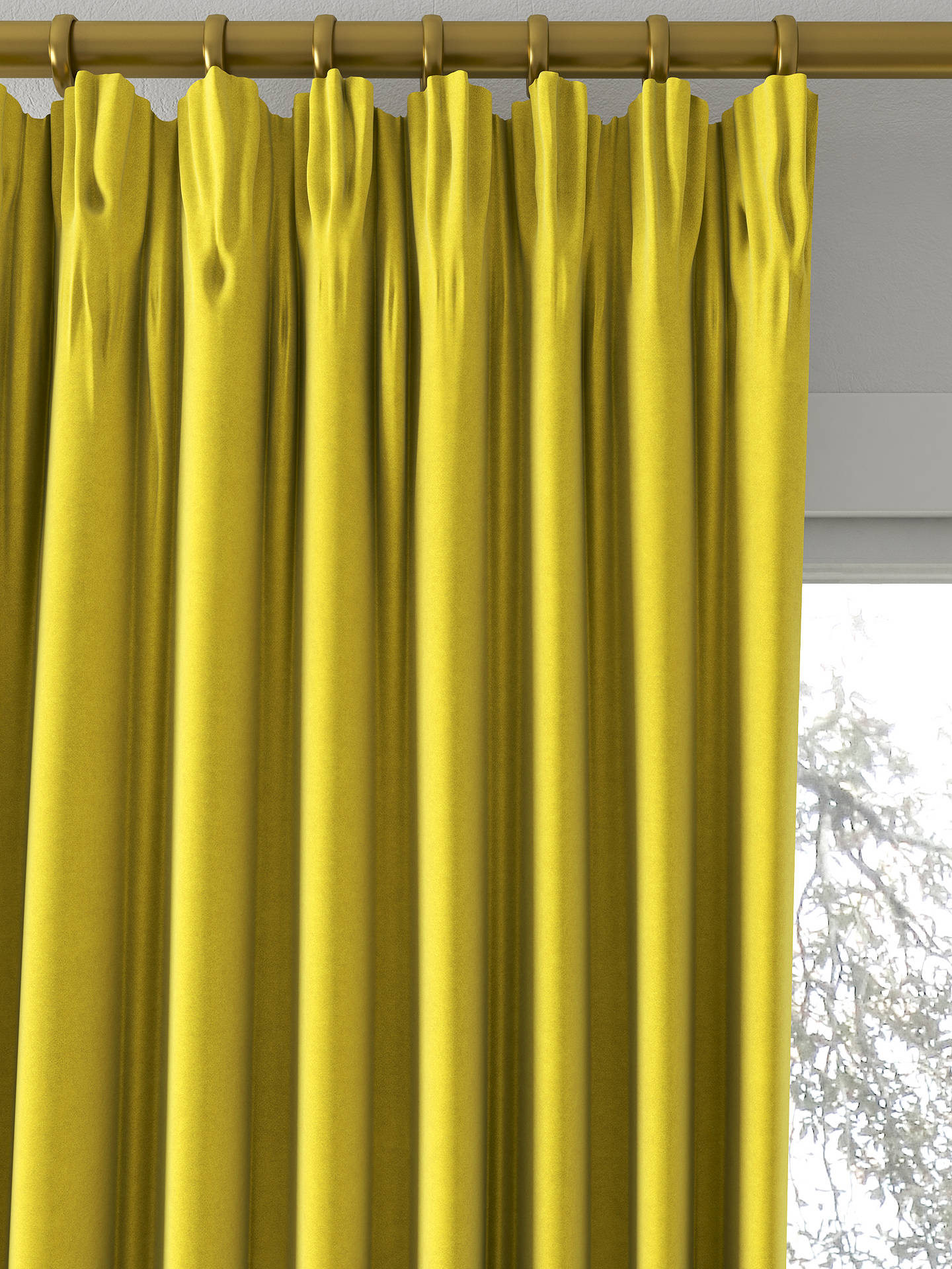 John Lewis Knitted Velvet Made to Measure Curtains, Citrine