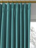 John Lewis Knitted Velvet Made to Measure Curtains or Roman Blind, Soft Teal