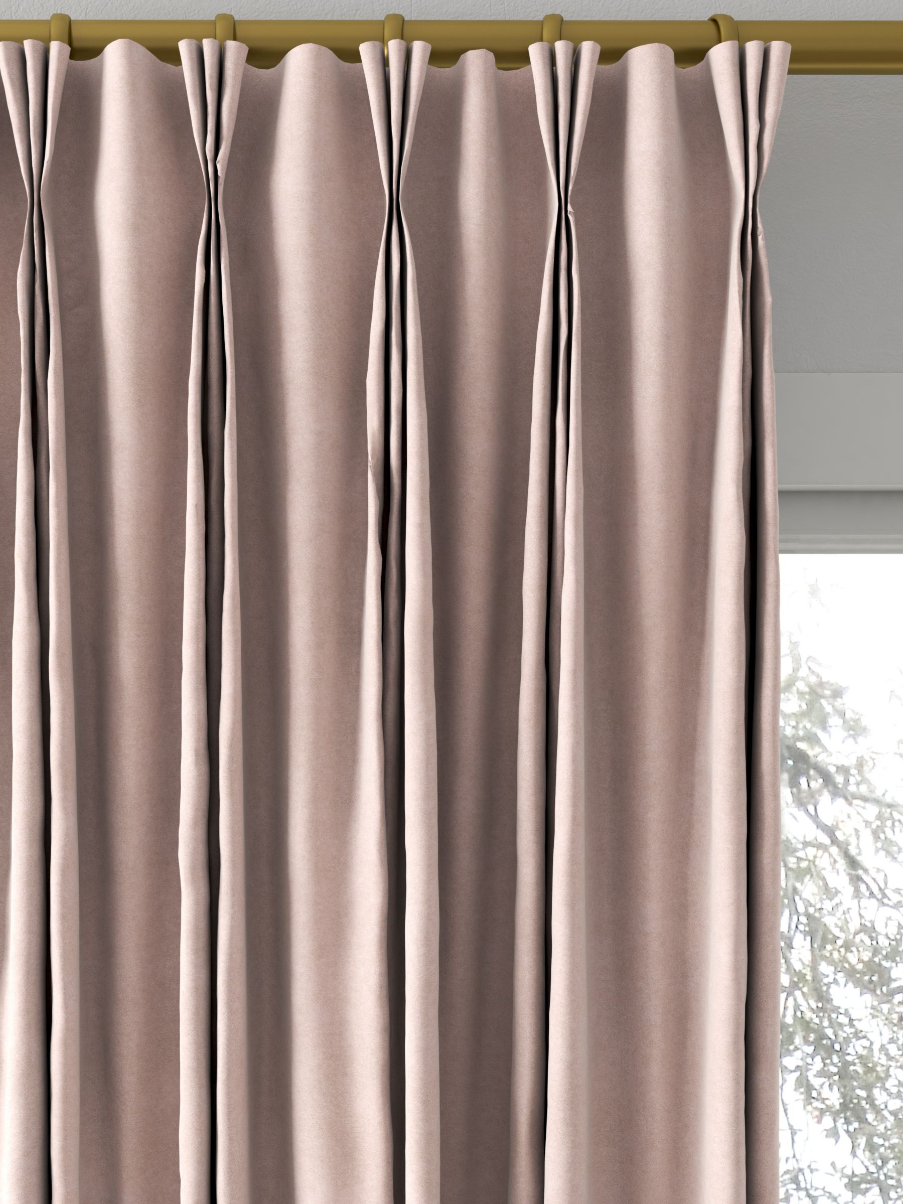 John Lewis & Partners Knitted Velvet Made to Measure Curtains or Roman