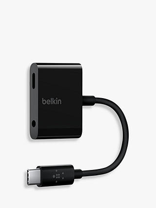 Belkin 3.5mm Audio and USB Type-C Charging Adapter, Black