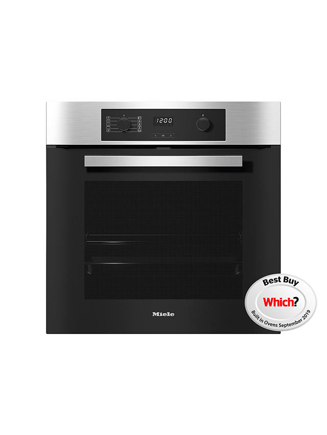 Buy Miele H2265-1BP Built In Electric Self Cleaning Single Oven, Clean Steel Online at johnlewis.com