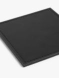 John Lewis Bonded Leather Coasters, Set of 4, Black