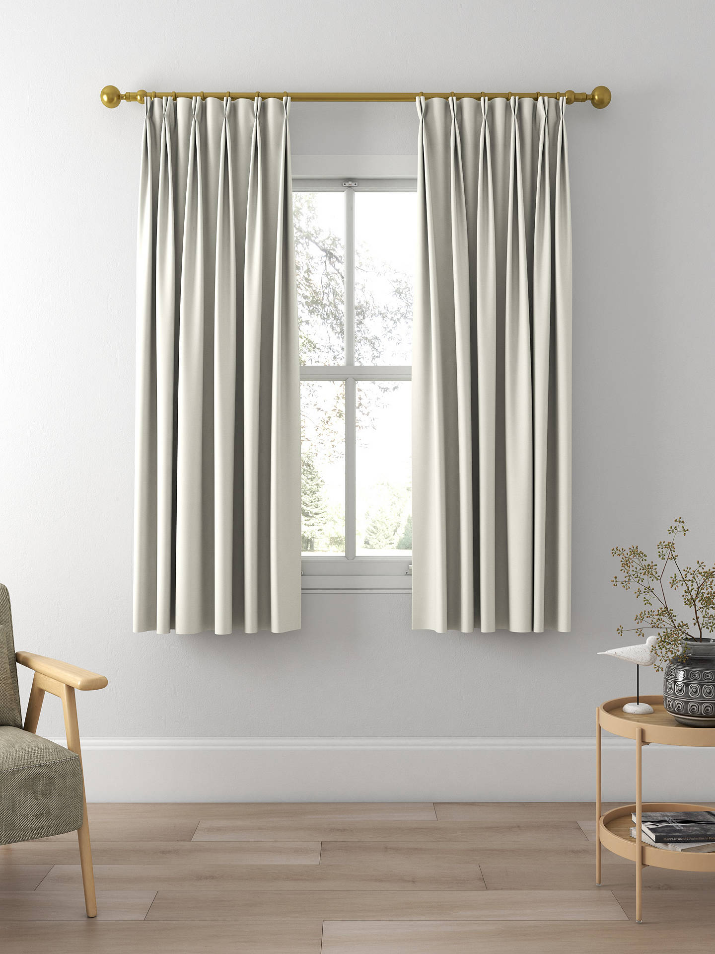 John Lewis Textured Twill Made to Measure Curtains, Flint