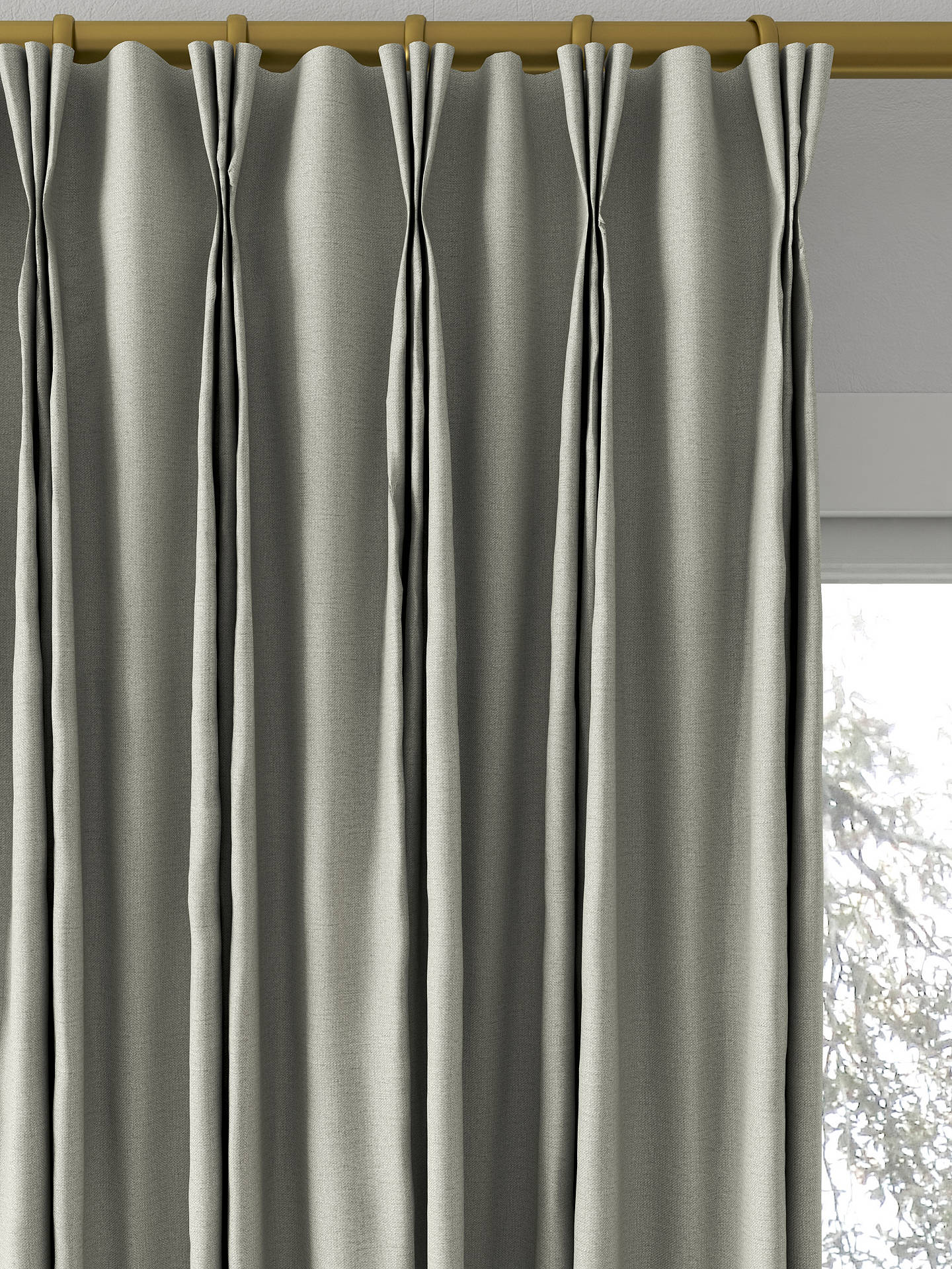 John Lewis Textured Twill Made to Measure Curtains, Steel