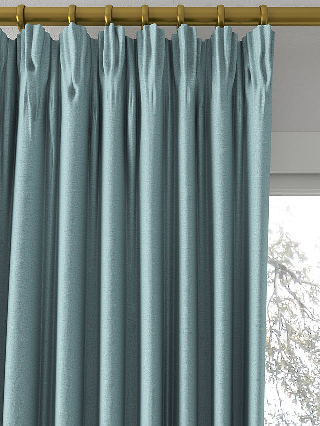 John Lewis Textured Twill Made to Measure Curtains, Eucalyptus