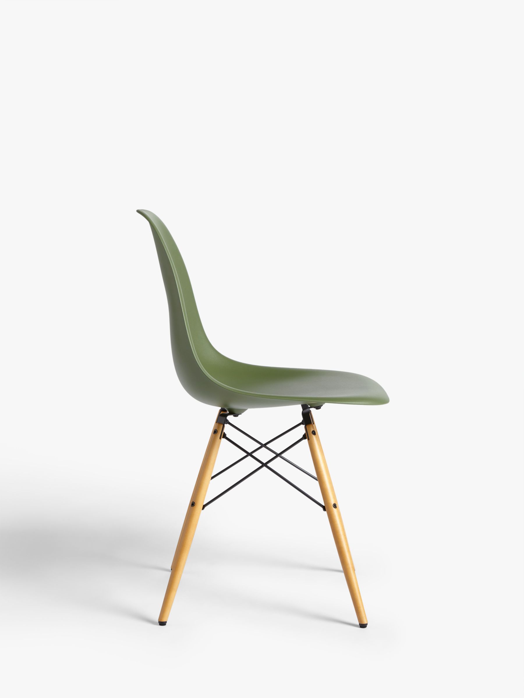 Vitra Eames DSW Side Chair, Light Maple Leg at John Lewis ...