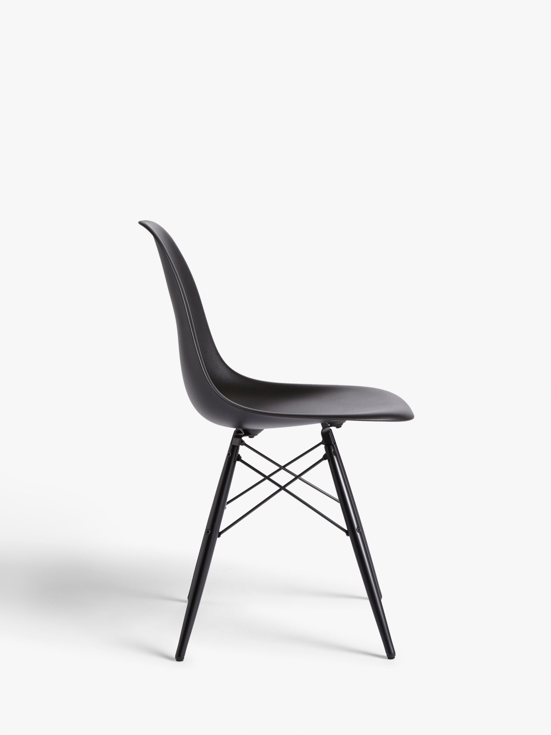 Vitra Eames Dsw Side Chair Black Maple Leg At John Lewis Partners