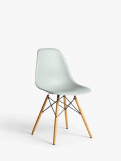 Vitra Eames DSW Side Chair, Light Maple Leg, Light Grey