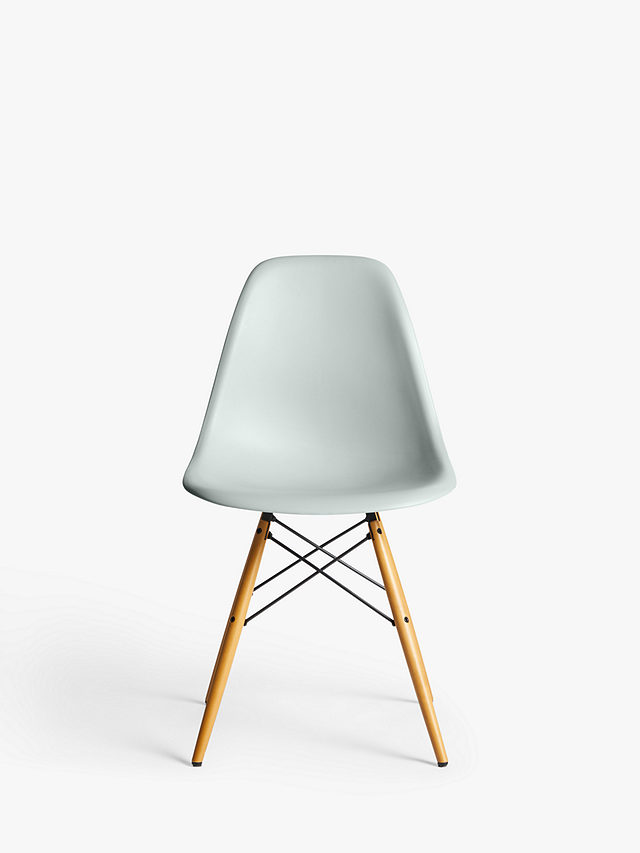 Vitra Eames DSW Side Chair, Light Maple Leg, Light Grey