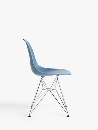 Vitra Eames DSR Side Chair, Chrome Leg, Sea Blue