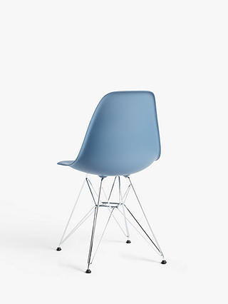 Vitra Eames DSR Side Chair, Chrome Leg, Sea Blue