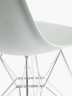 Vitra Eames DSR Side Chair, Chrome Leg, Light Grey