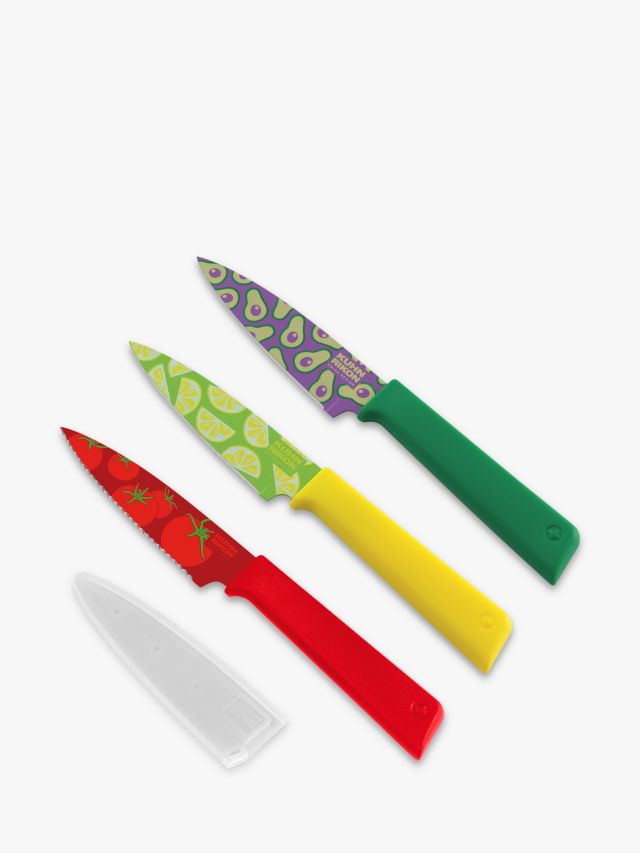 Kuhn Rikon COLORI+ Knife Set with Non-Stick Coating and Safety