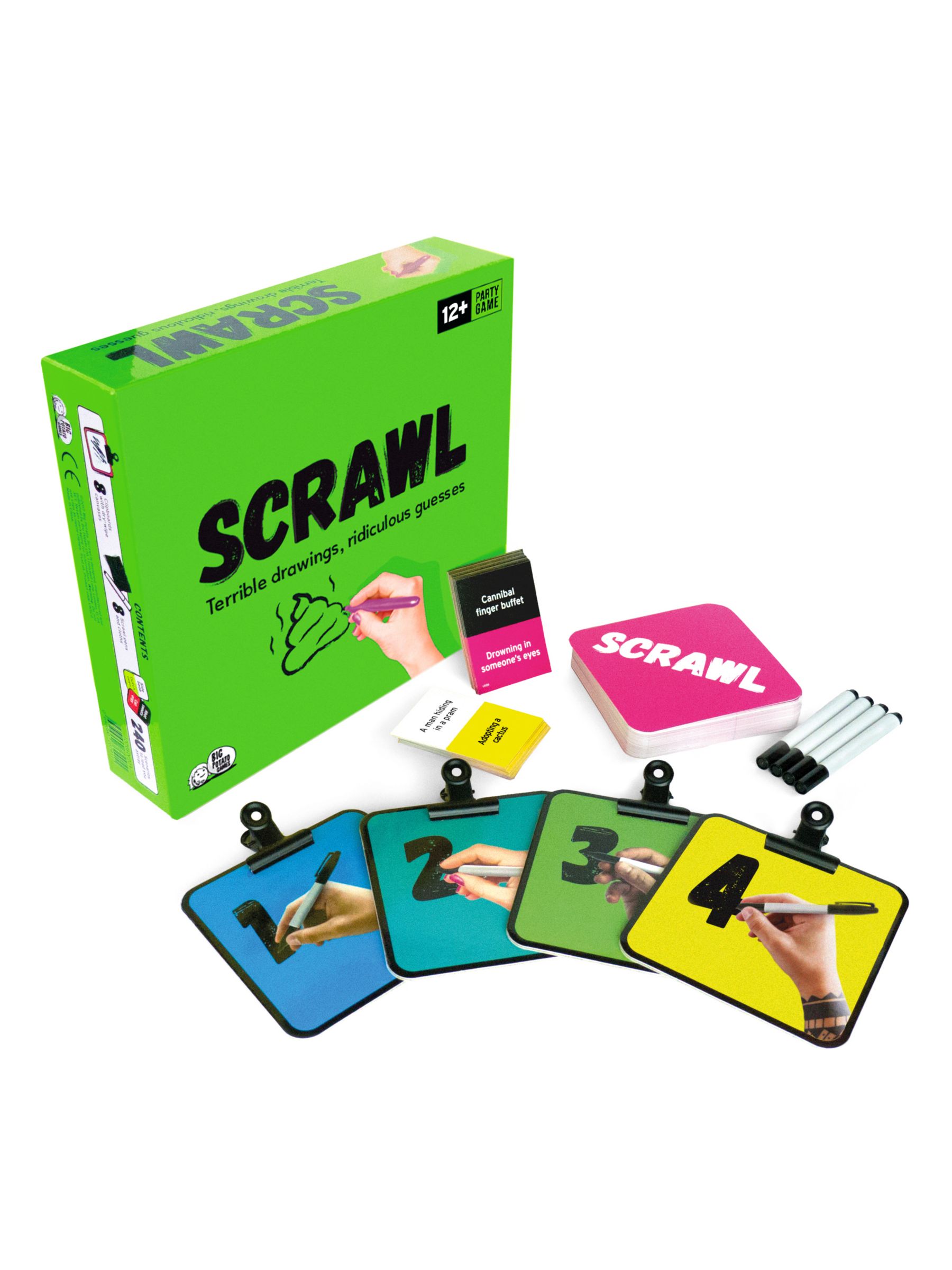 Scrawl Board Game Doodle Your Way To Disaster GW1416 2016 Big Potato Games