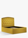 John Lewis Rouen Ottoman Storage Upholstered Bed Frame, Double, Brushed Tweed Mustard