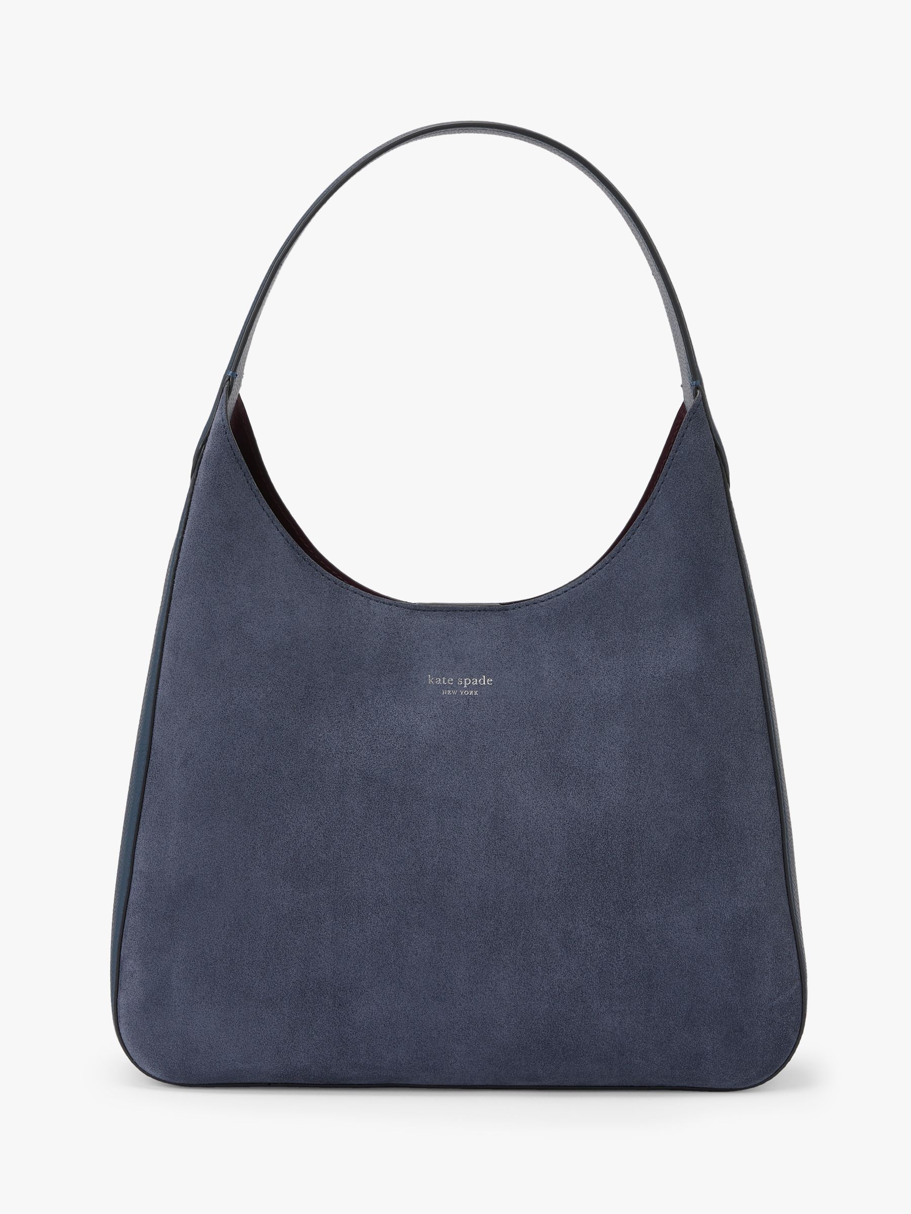 navy suede handbag