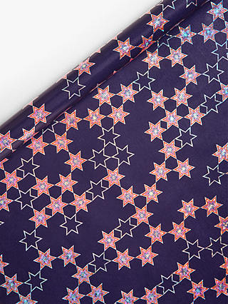 John Lewis & Partners Party Neon Stars Gift Wrap, Multi, 3m