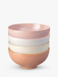 Denby Quartz Rose Rice Bowls, Set of 4, 13cm, Pink