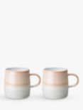 Denby Quartz Rose Stoneware Mugs, Set of 2, 350ml, Pink/Blue