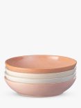 Denby Quartz Rose Stoneware Pasta Bowls, Set of 4, 22cm, Pink