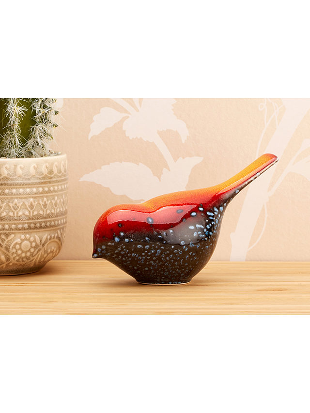 Poole Pottery Flare Pecking Bird Ornament, Set of 2