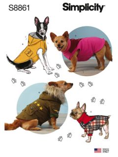 Simplicity Dogs Coat Sewing Pattern, 8861